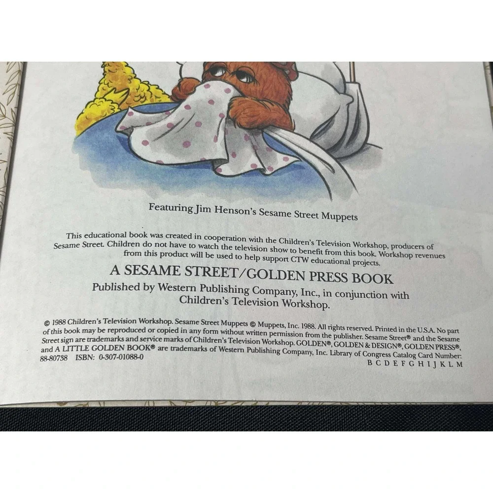 The Day Snuffy Had the Sniffles‎ Little Golden Book Sesame Street 1988